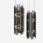 Lampadario Moderno in Vetro Fuso dal Design Elegante Made in Italy - Velis Viadurini