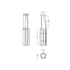 Lampadario Moderno in Vetro Fuso dal Design Elegante Made in Italy - Velis Viadurini