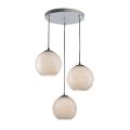 Lampadario Sospeso a Tre Cupole in Vetro Veneziano Made in Italy - Lucilla