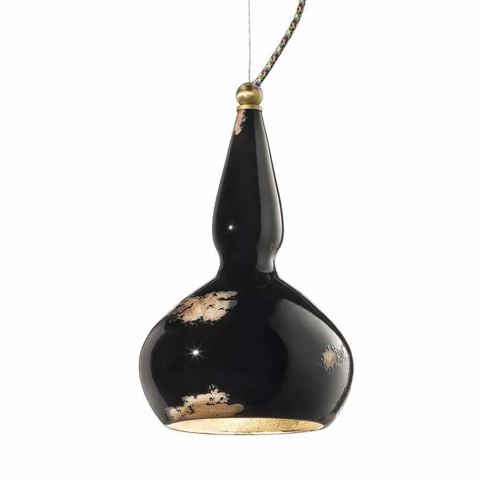 Lampadario sospeso in stile retrò in ceramica Ferroluce Viadurini