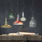 Lampadario sospeso in stile retrò in ceramica Ferroluce Viadurini