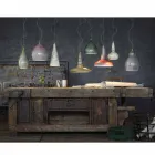 Lampadario sospeso in stile retrò in ceramica Ferroluce Viadurini