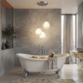 Lampadario su Base Rotonda a Tre Lumi in Vetro Incamiciato Made in Italy - Iride