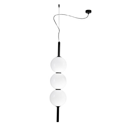 Lampadario Verticale a Tre Lumi in Vetro Incamiciato Made in Italy - Lumira Viadurini