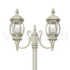 Lampione 2 Luci Stile Vintage in Alluminio Bianco Made in Italy - Dodo Viadurini