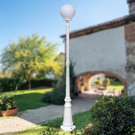Lampione Alto 208 cm in Acrilico e Alluminio Bianco Made in Italy - Trovabianco Viadurini