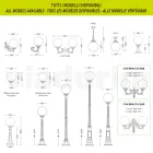 Lampione Alto 230 cm in Acrilico e Alluminio Bianco Made in Italy - Trovabianco Viadurini