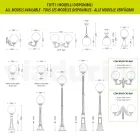 Lampione Alto 242 cm in Acrilico e Alluminio Nero Made in Italy - Trovanero Viadurini