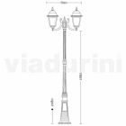 Lampione da esterno a due luci in alluminio fatto in Italia, Aquilina Viadurini