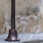 Lampione da Esterno in Alluminio Nero e Fiori Dipinti a Mano - Latina Viadurini
