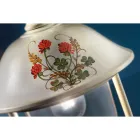 Lampione da Giardino in Alluminio Dipinto a Mano e Decoro Fiori - Bari Viadurini