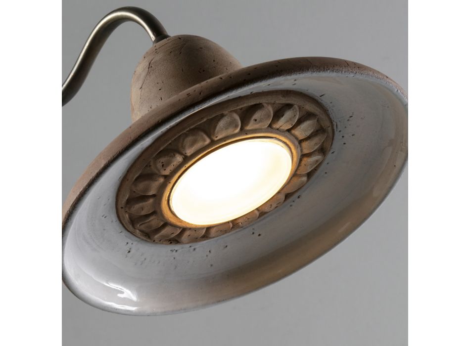 Lampione da Giardino in Alluminio e Galestro Made in Italy - Toscot Spoleto Viadurini