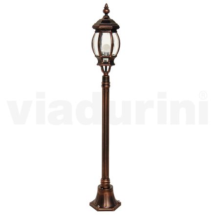 Lampione da Giardino in Alluminio Stile Vintage Made in Italy - Leona Viadurini
