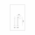 Lampione Esterno in Metallo Marrone Antico 2 Altezze - Saint Tropez by Il Fanale Viadurini