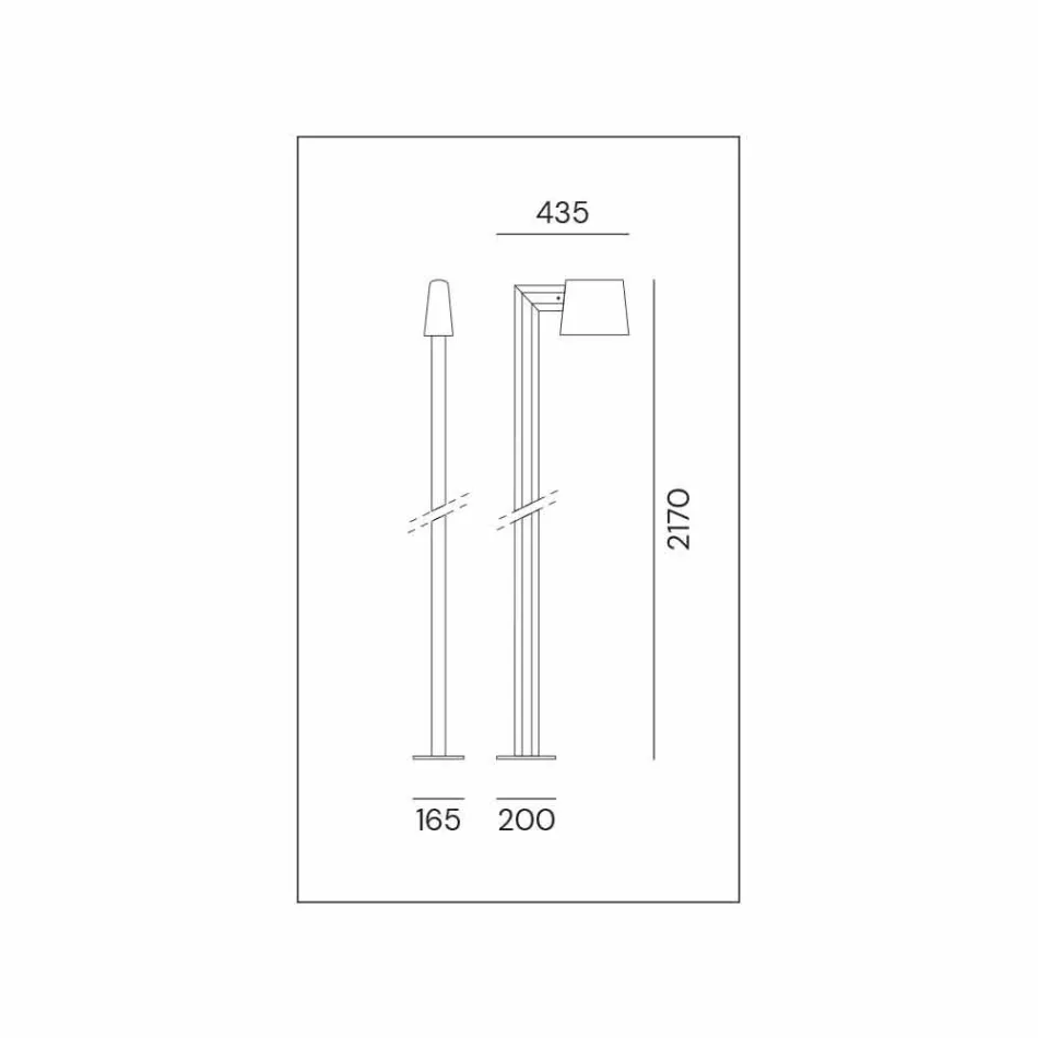 Lampione Esterno in Metallo Marrone Antico 2 Altezze - Saint Tropez by Il Fanale Viadurini