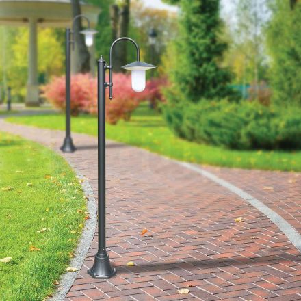 Lampione Esterno Stile Vintage in Alluminio Antracite Made in Italy - Belen Viadurini