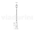 Lampione in Stile Vintage in Alluminio Pressofuso Made in Italy - Leona Viadurini