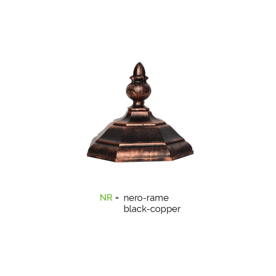 Lampione in Stile Vintage in Alluminio Pressofuso Made in Italy - Leona Viadurini