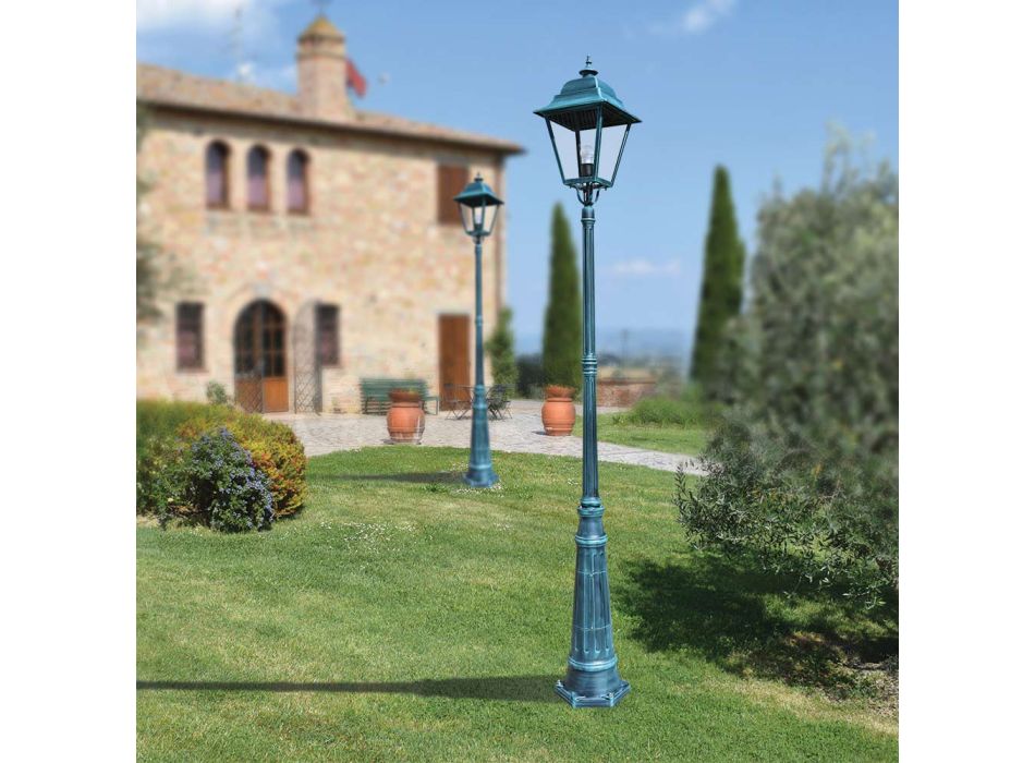 Lampione Vintage da Esterno in Alluminio Realizzato in Italia - Bonaria Viadurini