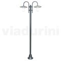 Lampione Vintage da Giardino 2 Luci in Alluminio Made in Italy - Belen