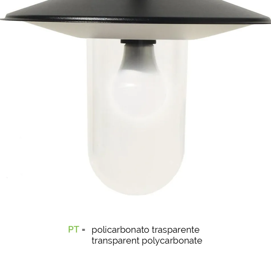 Lampione Vintage da Giardino 2 Luci in Alluminio Made in Italy - Belen Viadurini