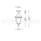 Lanterna a Soffitto in Alluminio Pressofuso e Diffusore in Vetro - Scintilla Viadurini