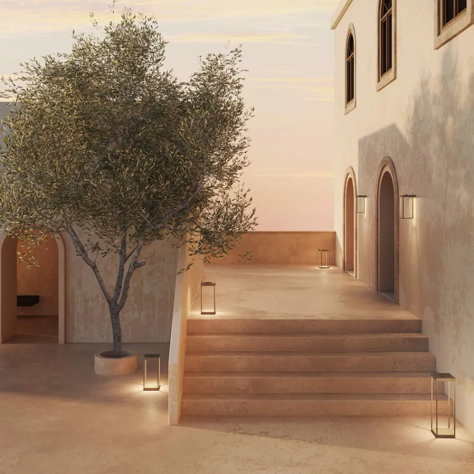 Lanterna da Esterno Realizzata in Ottone Made in Italy - Soleggiato Viadurini