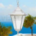 Lanterna da Esterno Vintage in Alluminio Bianco Made in Italy - Terella Viadurini