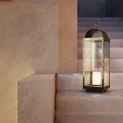 Lanterna da giardino da terra con candela Il Fanale Viadurini