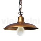 Lanterna per Esterno Vintage in Alluminio e Ottone Made in Italy - Adela Viadurini