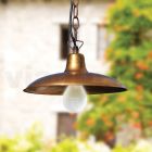Lanterna per Esterno Vintage in Alluminio e Ottone Made in Italy - Adela Viadurini