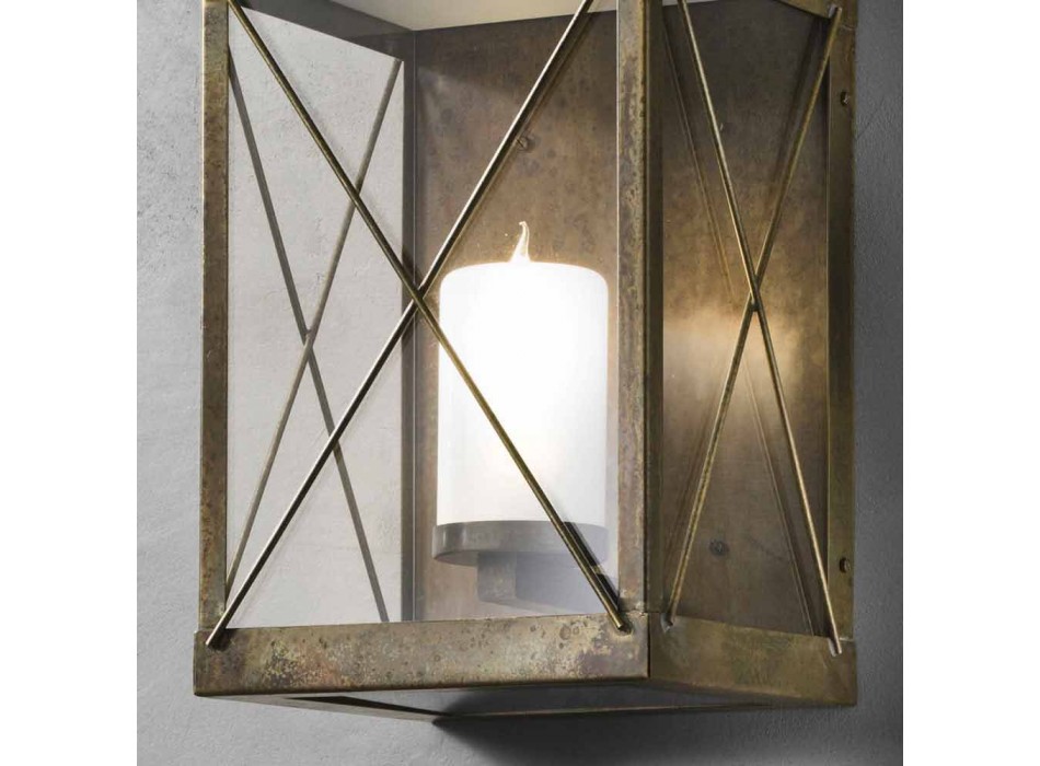 Lanterna piccola da esterno in ferro o ottone Il Fanale Viadurini