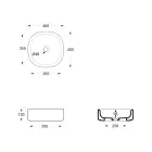 Lavabo 40x40 cm da Appoggio in Ceramica di Diversi Colori Made in Italy - Ragazza Viadurini