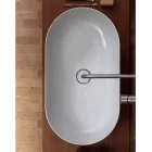 Lavabo 70x35cm da appoggio in ceramica made Italy Star, design moderno Viadurini