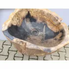 Lavabo a colonna di design in pietra naturale Ley, fatto a mano Viadurini