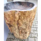 Lavabo a colonna di design in pietra naturale Ley, fatto a mano Viadurini