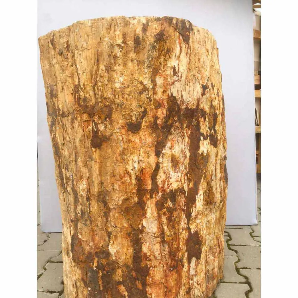 Lavabo a colonna di design in pietra naturale Ley, fatto a mano Viadurini