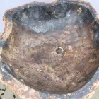 Lavabo a colonna di design in pietra naturale Ley, fatto a mano Viadurini