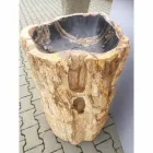 Lavabo a colonna di design in pietra naturale Ley, fatto a mano Viadurini