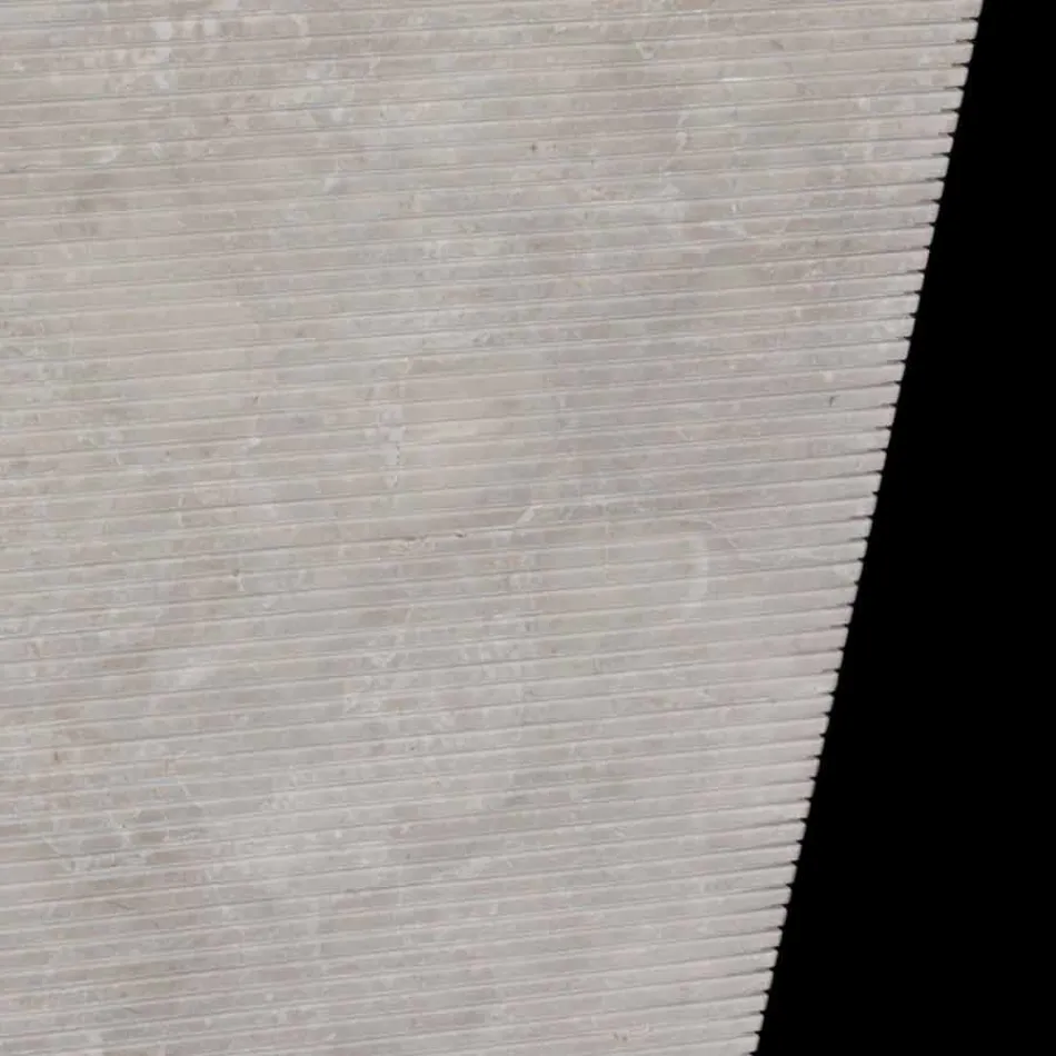 Lavabo a colonna in pietra naturale Sire bianco, fatto a mano Viadurini