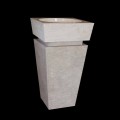 Lavabo a colonna di design in marmo bianco Sire, pezzo unico