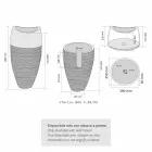 Lavabo a Colonna Sferico in Pietra Naturale Fumè Gili Viadurini