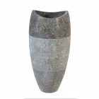 Lavabo a Colonna Sferico in Pietra Naturale Fumè Gili Viadurini