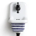 Lavabo a Sospensione in Ceramica a Fantasia Design Moderno 26 cm - Jordan Viadurini