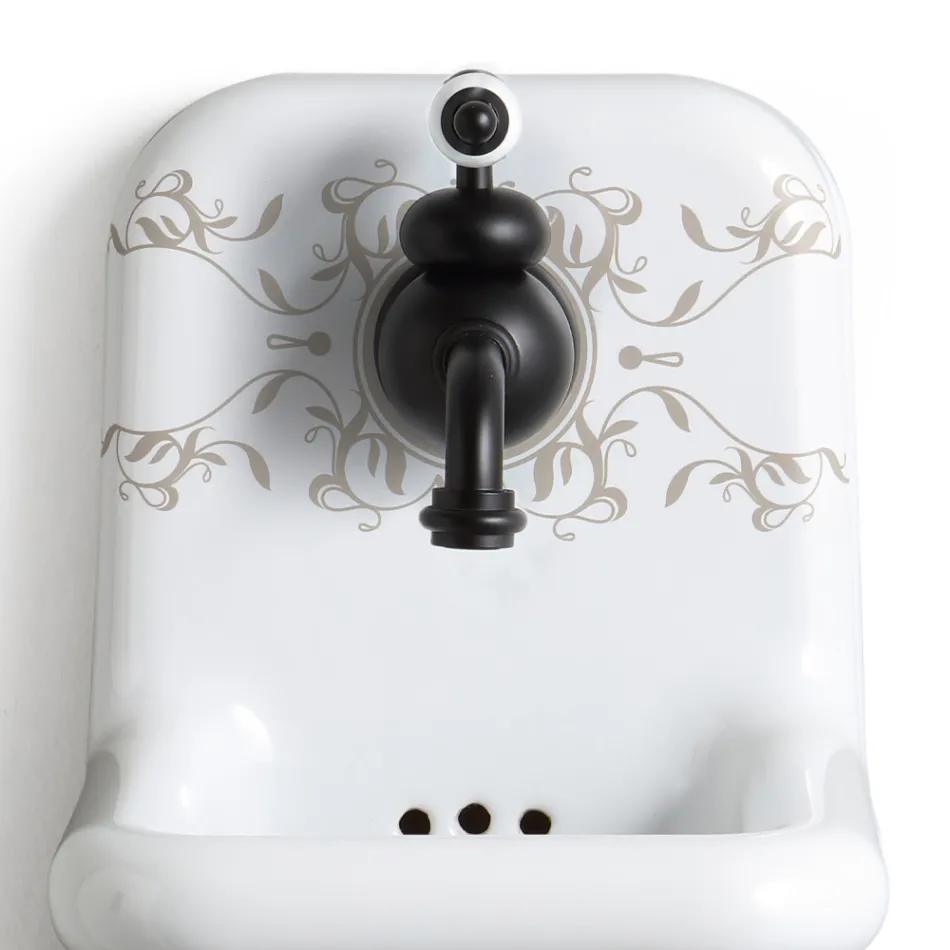 Lavabo a Sospensione in Ceramica a Fantasia Design Moderno 26 cm - Jordan Viadurini