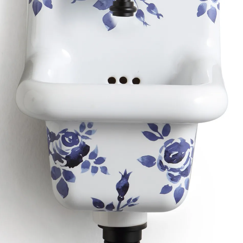 Lavabo a Sospensione in Ceramica a Fantasia Design Moderno 26 cm - Jordan Viadurini