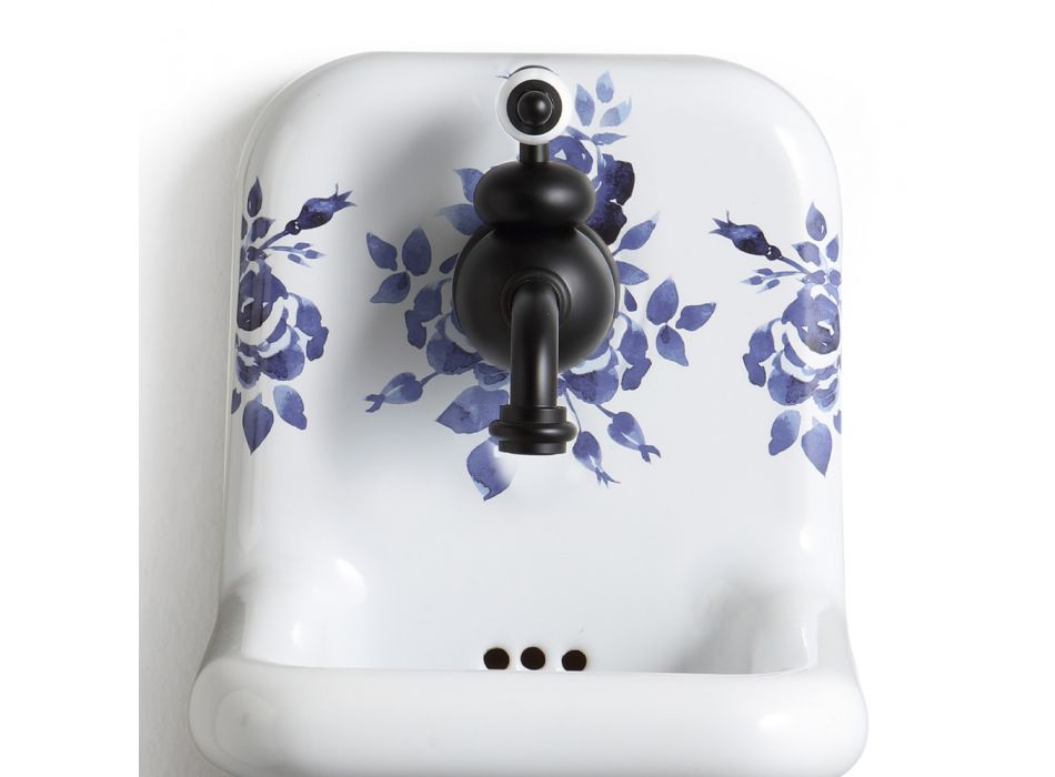 Lavabo a Sospensione in Ceramica a Fantasia Design Moderno 26 cm - Jordan Viadurini