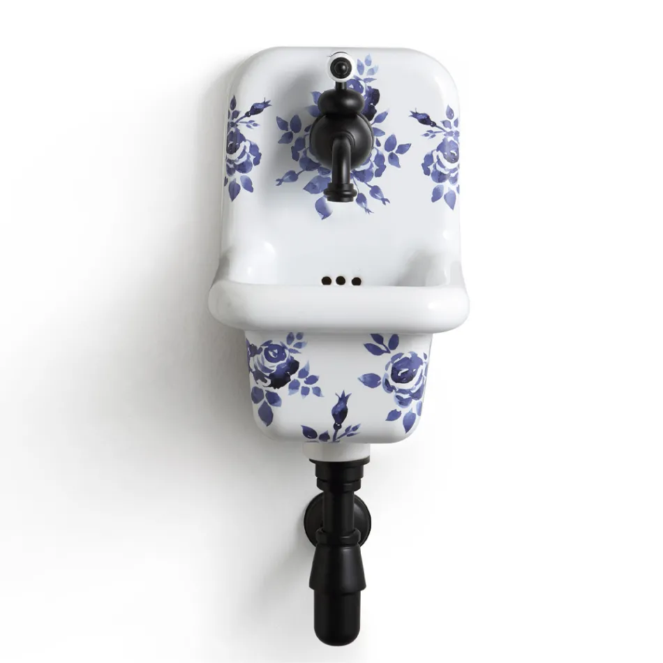 Lavabo a Sospensione in Ceramica a Fantasia Design Moderno 26 cm - Jordan Viadurini