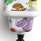 Lavabo a Sospensione in Ceramica a Fantasia Design Moderno 26 cm - Jordan Viadurini