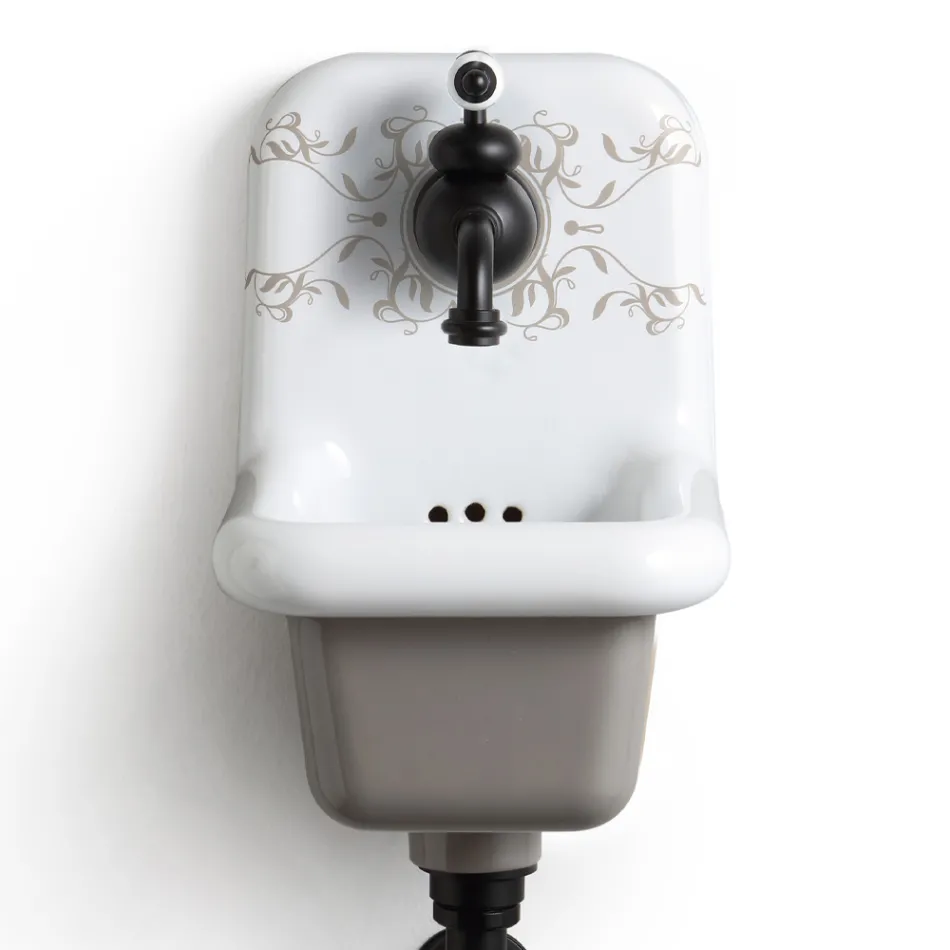 Lavabo a Sospensione in Ceramica a Fantasia Design Moderno 26 cm - Jordan Viadurini